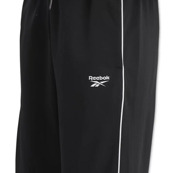 Reebok Women's Pull-On Drawstring Tricot Pants Black Size XL - Picture 4 of 4